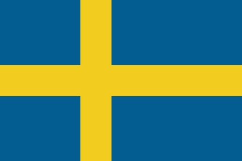 スウェーデンの国旗のイラスト