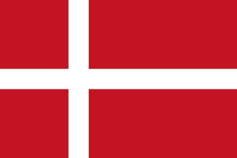 デンマークの国旗のイラスト