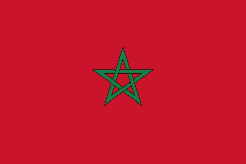 モロッコの国旗のイラスト