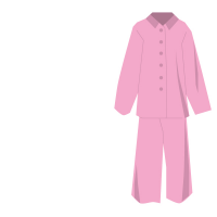 パジャマがピンク色のイラスト