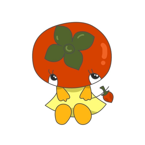 柿のキャラクターのイラスト
