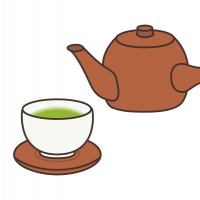 緑茶と急須のイラスト