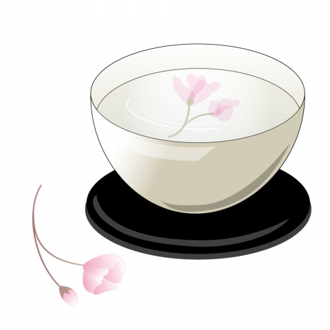 桜茶のイラスト