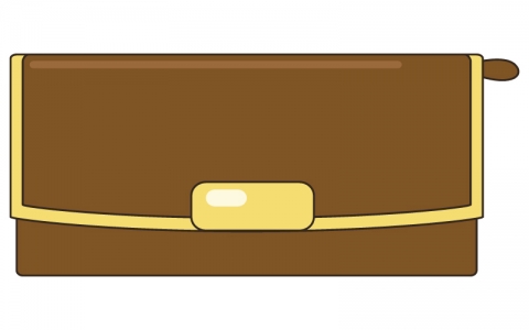 茶色い長財布のイラスト