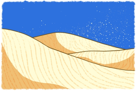 砂丘のイラスト