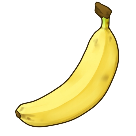 バナナ１本のイラスト