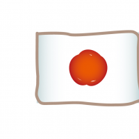 かわいい日本の国旗イラスト