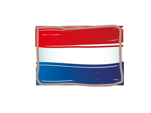 かわいいオランダの国旗イラスト