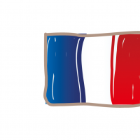 かわいいフランスの国旗イラスト