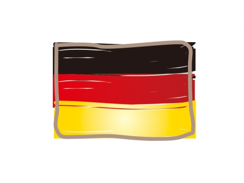 かわいいドイツの国旗イラスト