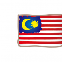 かわいいマレーシアの国旗イラスト