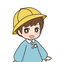 幼稚園児の男の子の黄色い帽子をかぶったイラスト
