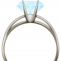 ダイアモンドの指輪のイラスト