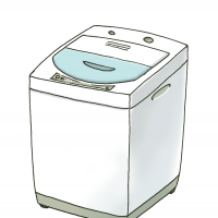 全自動洗濯機のイラスト