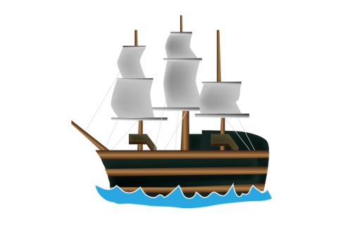海賊船のイラスト