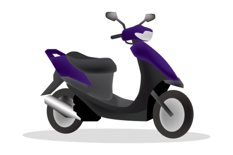 原付バイクのイラスト