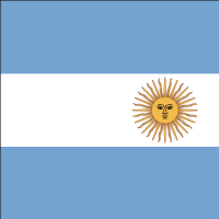 アルゼンチンの国旗のイラスト
