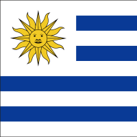 ウルグアイの国旗のイラスト