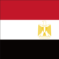 エジプトの国旗のイラスト