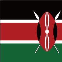 ケニアの国旗のイラスト