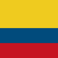 コロンビアの国旗のイラスト