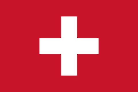 スイスの国旗のイラスト