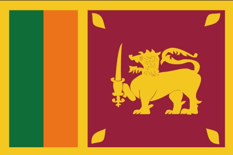 スリランカの国旗のイラスト