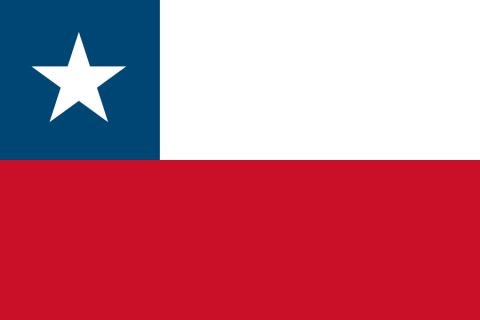チリの国旗のイラスト