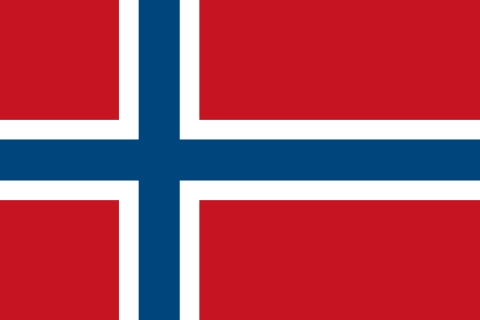 ノルウェーの国旗のイラスト