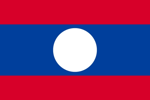 ラオスの国旗のイラスト