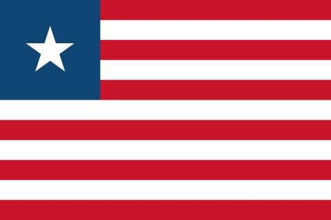 リベリアの国旗のイラスト