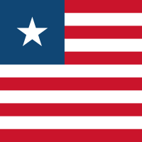 リベリアの国旗のイラスト