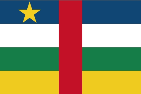 中央アフリカの国旗のイラスト