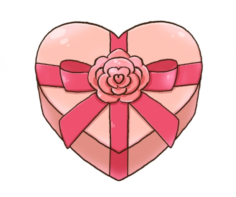 ピンクのハートプレゼントboxのイラスト 無料イラストのimt 商用ok 加工ok