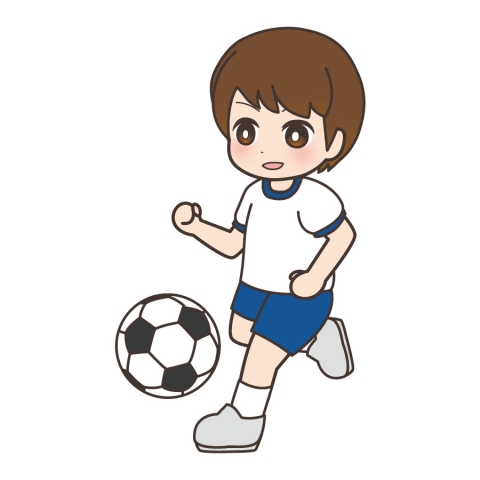 サッカーをする男の子のイラスト 無料イラストのimt 商用ok 加工ok