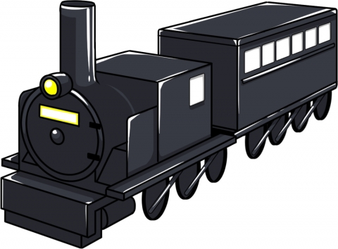 蒸気機関車（SL）のイラスト