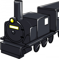 蒸気機関車（SL）のイラスト