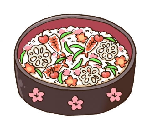 チラシ寿司のイラスト
