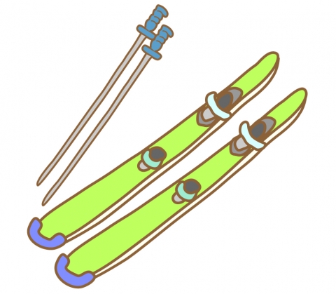 スキー板のイラスト