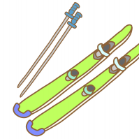 スキー板のイラスト
