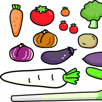 野菜がいっぱいのイラスト