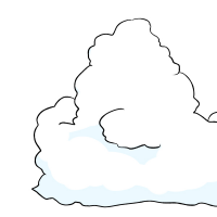 積乱雲のイラスト