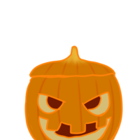 ハロウィンのかぼちゃの怖いイラスト