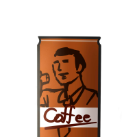 ブラウンの缶コーヒーのイラスト