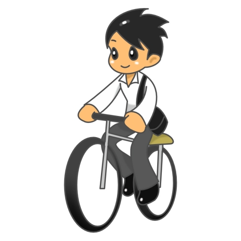 自転車に乗っている男性のイラスト 無料イラストのimt 商用ok 加工ok