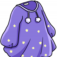 パジャマの紫色でかわいいイラスト