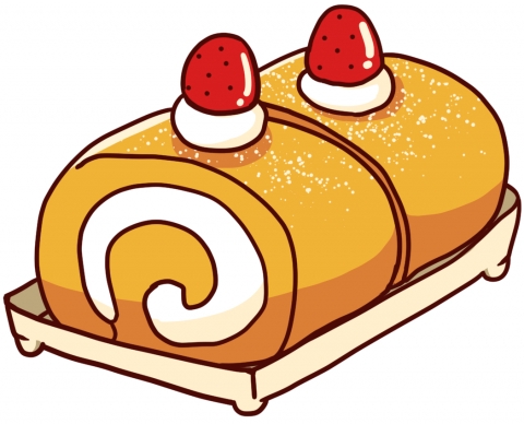 ロールケーキのイラスト