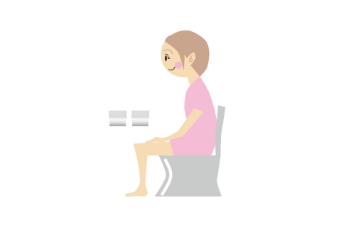トイレに座っている女性のイラスト 無料イラストのimt 商用ok 加工ok