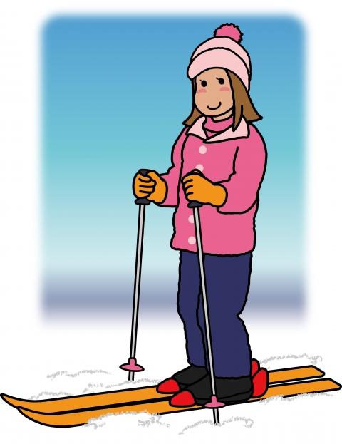 スキーウェアを着ている女性のイラスト 無料イラストのimt 商用ok 加工ok