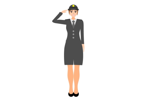 女性警察官のイラスト